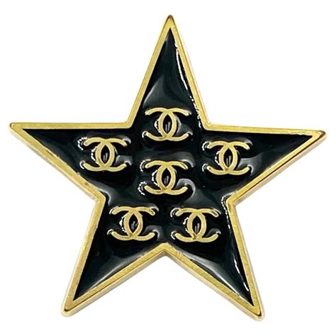 gold star chanel pin|Chanel brooches jewelry.